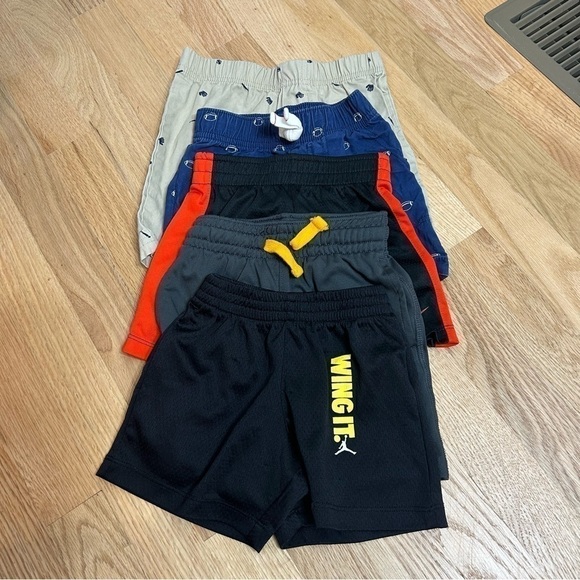 2T Jordan Nike Carter’s Shorts Bundle Sports Football Baseball Lot 24 mos Tan - Picture 1 of 9